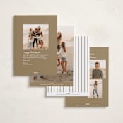 "Modern Simplicity" - Holiday Cards in Snowflake by Angela Thompson - Back of Card Options