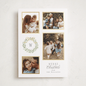 "Wreath Multi" - Holiday Cards in Marshmallow by Everett Paper Goods - Front