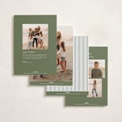"Wreath Multi" - Holiday Cards in Marshmallow by Everett Paper Goods - Back of Card Options