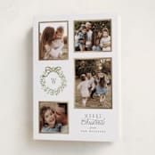 "Wreath Multi" - Holiday Cards in Marshmallow by Everett Paper Goods - Folded Card
