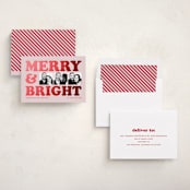 "Big Type Trio" - Holiday Cards in Candy by Snow and Ivy - Assembled