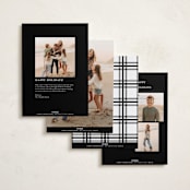 "Merry Four" - Holiday Cards in Snow by Emily Betts - Back of Card Options