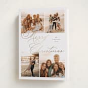 "Merry Four" - Holiday Cards in Snow by Emily Betts - Folded Card