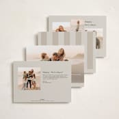 "Joyful Den" - Holiday Cards in Linen by Ana Sharpe - Back of Card Options