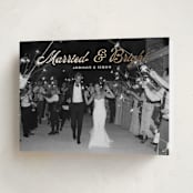 "Married and Bright" - Holiday Cards in Snow by Annie Holmquist - Folded Card