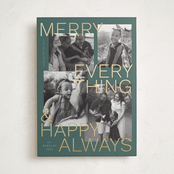 "Merry Everything" - Holiday Cards in Evergreen by Inkblot Design - Front