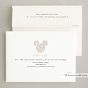 "Disney Mickey Sparkles" - Holiday Cards in Vanilla by Vera Lim - FREE Recipient Addressing