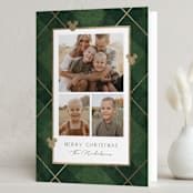 "Disney Mickey's Tartan Plaid" - Holiday Cards in Juniper by Susan Zinader - Folded Card