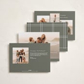 "Foil Frame" - Holiday Cards in Sage by Nicole Walsh - Back of Card Options