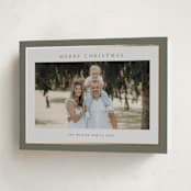 "Foil Frame" - Holiday Cards in Sage by Nicole Walsh - Folded Card
