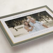 "Foil Frame" - Holiday Cards in Sage by Nicole Walsh - Detail