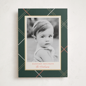"minimal plaid" - Holiday Cards in Evergreen by Carolyn Nicks - Front