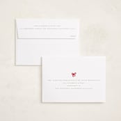 "Little Striped Bow" - Holiday Cards in Almond by Olivia Kanaley Inman - FREE Recipient Addressing
