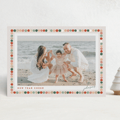"Pom Pom Garland" - Holiday Cards in Candied Apple by Joanna Griffin - Front