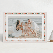 "Pom Pom Garland" - Holiday Cards in Candied Apple by Joanna Griffin - Front