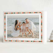"Pom Pom Garland" - Holiday Cards in Candied Apple by Joanna Griffin - Folded Card