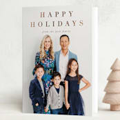 "Banner" - Holiday Cards in Golden by Amy Kross - Folded Card