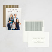 "Banner" - Holiday Cards in Golden by Amy Kross - Assembled