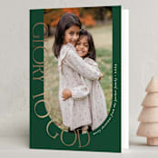 "Glory Around" - Holiday Cards in Pine by Brianne Larsen - Folded Card