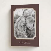 "Classic Corners" - Holiday Cards in Pinecone by Emily Betts - Folded Card