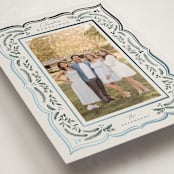 "Scalloped Edge Holiday" - Holiday Cards in Sapphire by Chris Griffith - Detail