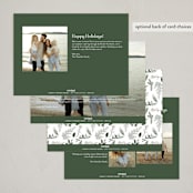 "Holly Framed" - Holiday Cards in Sage by Susan Moyal - Back of Card Options