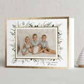 "Holly Framed" - Holiday Cards in Sage by Susan Moyal - Folded Card