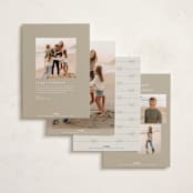 "Minimal Line" - Holiday Cards in Linen by Kelly Schmidt - Back of Card Options