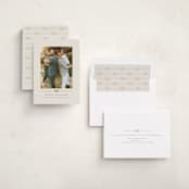 "Minimal Line" - Holiday Cards in Linen by Kelly Schmidt - Assembled