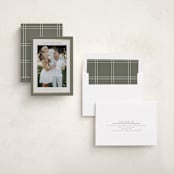 "Foil Frame" - Holiday Cards in Sage by Nicole Walsh - Assembled