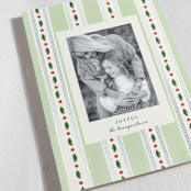 "Holly Frames" - Holiday Cards in Pine by Baumbirdy - Detail