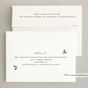 "Holly Frames" - Holiday Cards in Pine by Baumbirdy - FREE Recipient Addressing