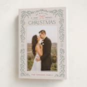 "Christmas Garland" - Holiday Cards in Ecru by Hooray Creative - Folded Card