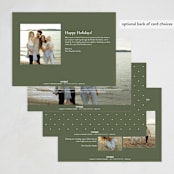 "Festive Holiday Border" - Holiday Cards in Lily by Wildfield Paper Co - Back of Card Options