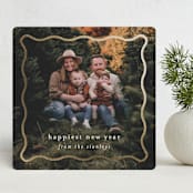 "Scallop" - Holiday Cards in Snow by Sara Hicks Malone - Front