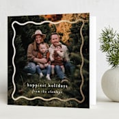 "Scallop" - Holiday Cards in Snow by Sara Hicks Malone - Folded Card