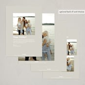 "Rustic Bow" - Holiday Cards in Mist by Jackie Crawford - Back of Card Options