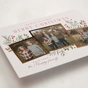 "Pine Holly" - Holiday Cards in Sugar Cookie by Everett Paper Goods - Detail