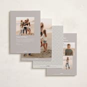 "Monogram Trio" - Holiday Cards in Vanilla by Melanie Kosuge - Back of Card Options