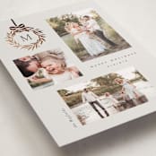 "Monogram Trio" - Holiday Cards in Vanilla by Melanie Kosuge - Detail