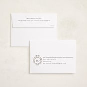 "Monogram Trio" - Holiday Cards in Vanilla by Melanie Kosuge - FREE Recipient Addressing