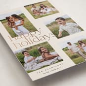 "happy overlap" - Holiday Cards in Linen by Kelly Schmidt - Detail