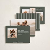 "Scripted Merry" - Holiday Cards in Pine by Brianne Larsen - Back of Card Options