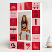 "Greetings from San Fran" - Holiday Cards in Cable Car by Hudson meet Rose - Folded Card