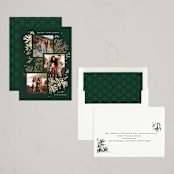 "foil branches" - Holiday Cards in Evergreen by Julie Murray - Assembled