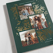 "foil branches" - Holiday Cards in Evergreen by Julie Murray - Detail