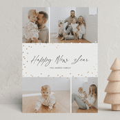 "Festive Dots" - Holiday Cards in Snow by Wendy Chung - Front