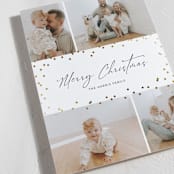 "Festive Dots" - Holiday Cards in Snow by Wendy Chung - Detail