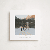 "Top of the Mountain" - Holiday Cards in Snow by Gwen Bedat - Front