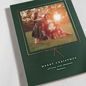 "Little Bow" - Holiday Cards in Evergreen by Baumbirdy - Detail